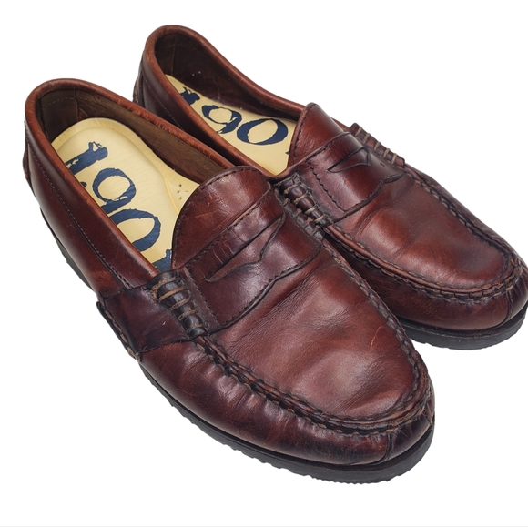 ALLEN EDMONDS Rockland Penny Loafer Rubber Sole Brown Sz 3E